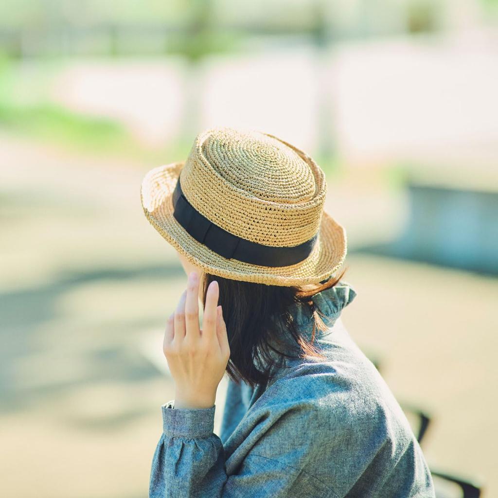 Hat founded in Brice2 Pork Pie Hat Adjustable (Tanaka Shop, 1880) Men's (Raffia Hat, Unisex, Men's Hat, Summer, Cool, Size) UK-H138 (M)