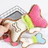 1PCPlush Dog Squeaky Toy Bone Chew Toy for Small to Medium Breeds Aggressive Chewers Puppy Teeth Cleaning Fun Play Pet Accessory
