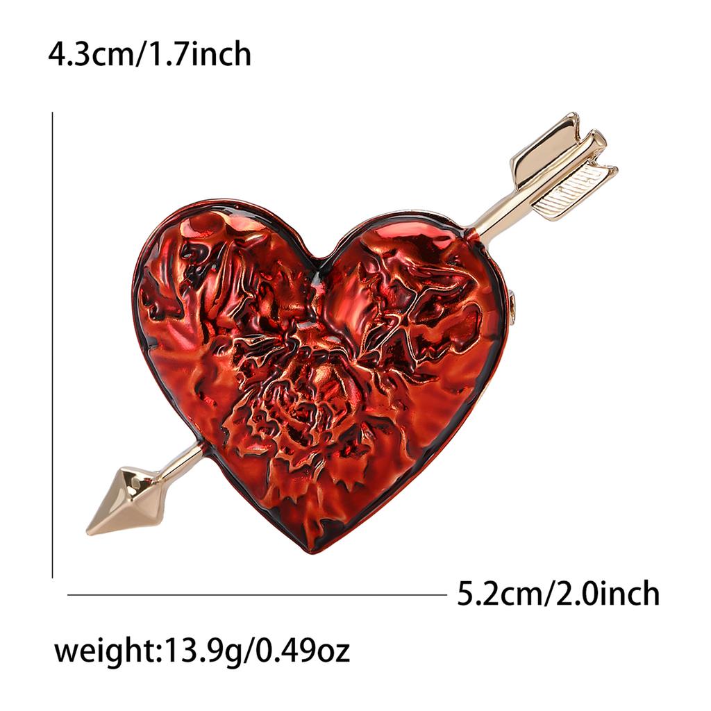 Valentine's Day Romantic Rhinestone Heart Brooches for Women Pearl Love Pins Banquet Party Backpack Gifts Jewelry Accessories
