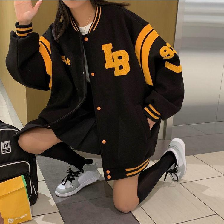 Übergrößen Koreanische Mode Kleidung Cooles Sweatshirt Damen Frühling Neu Übergroße Baseball Hoodies Reißverschluss Oberteile Lässige Jacke