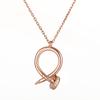 Popular Rose Gold Sterling Silver Pendant, Collarbone Chain, European and American Fashion Big-name Card Home S925 Silver Necklace, Women's Versatile