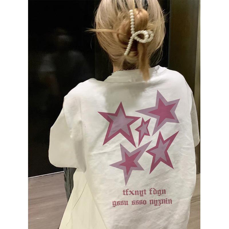 

Футболки больших размеров harajuku для молодых девушек, корейская мода, уличная одежда, футболки y2k, топы, высококачественная футболка из 100% хлопка, летняя женская одежда больших размеров L белый