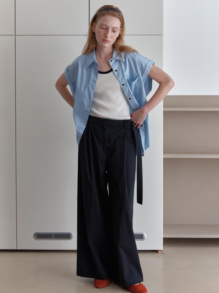 Elssibeui Color Block Sleeveless Knit Top_Ivory