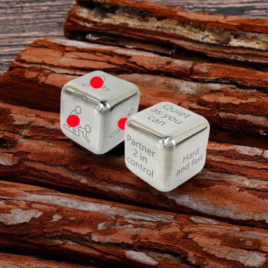 Metal Dice Romantic Date Night Decision Dice Fun Activity Couples Dice Game Toy for Valentine's Day Anniversary