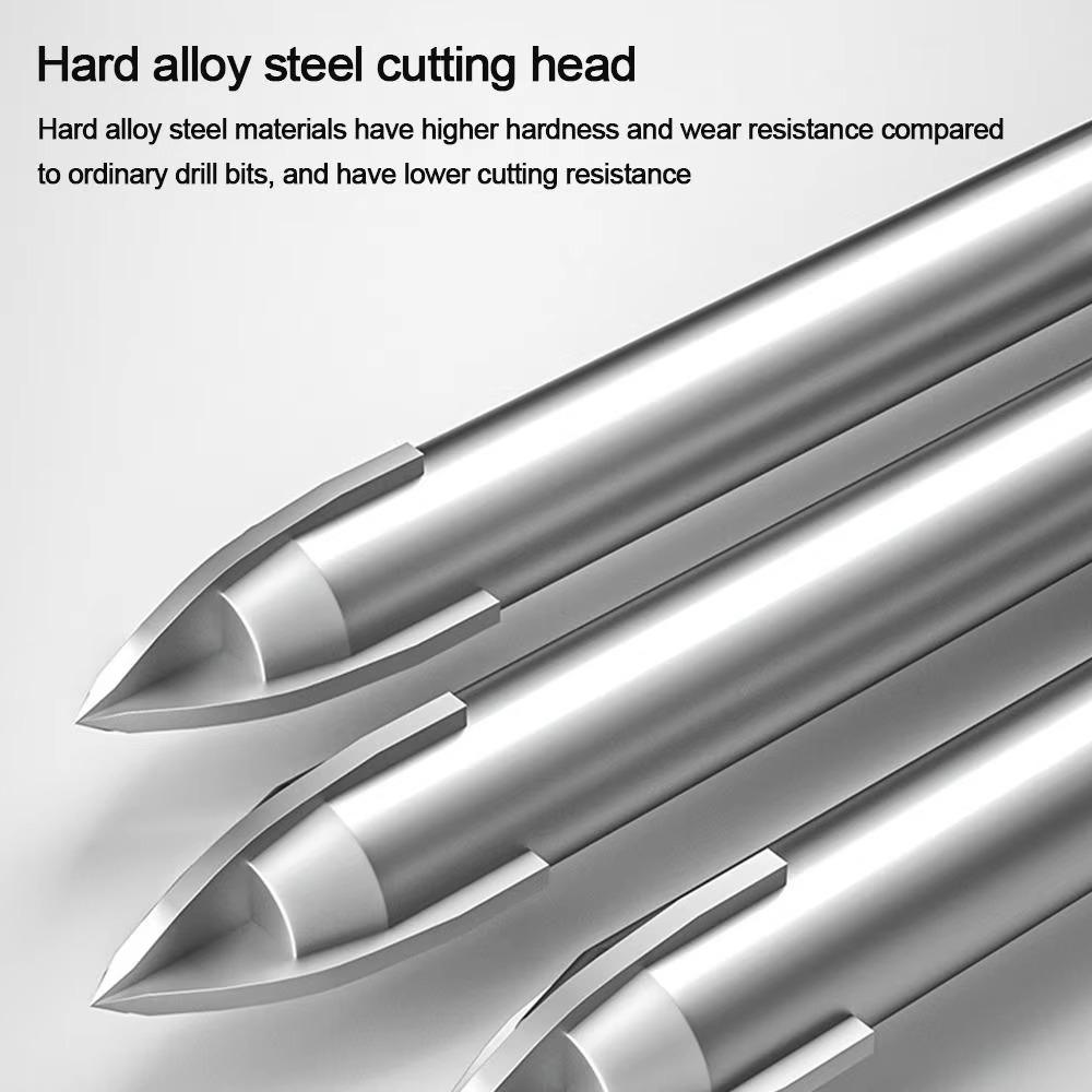 5Pcs Wear-resistant Triangular Drill Bit Four Side Cross Hex Drill Carbide Drill Bit  Glass