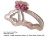 Hair Claw Hollow Butterflies Design 3D Rose Flower Decor Hair Clip Non-slip Teeth