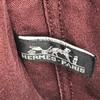 HERMES Half Leather Fourre ToutPM Tote Bag Hand Bag Leather/Canvas wine-red
