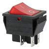 Baomain Red Light SPDT On/Off Snap-in Boat Rocker Switch 4 Pin 16A/250V UL TUV Listed (1, Red)