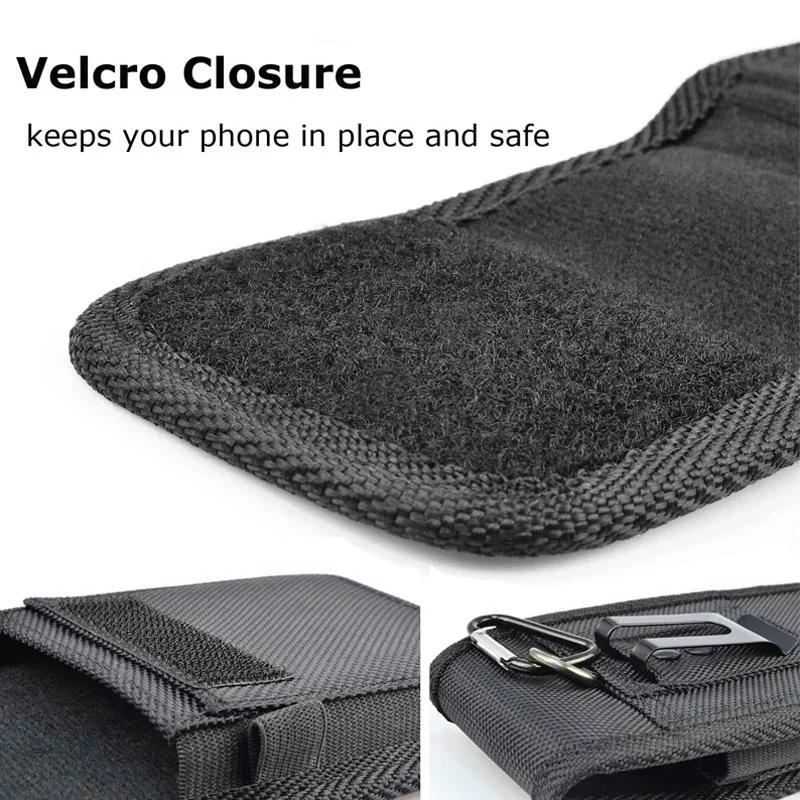 Men Mobile Phone Waist Bag Women Small Nylon Cell Phone Holster Storage Waist Fanny Pack Purse with Belt Loop Bum Bag 4 Size