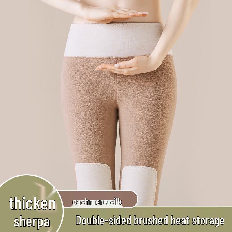 Miiow Women's Extra Warm Cashmere & Silk Lamb Fleece Thermal Leggings