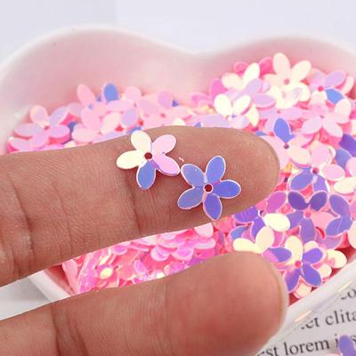 350 Pieces of 10mm Five-petal Flower Flower Sequins Flat Resin Beads PVC Sequins DIY Handmade Sewing Materials