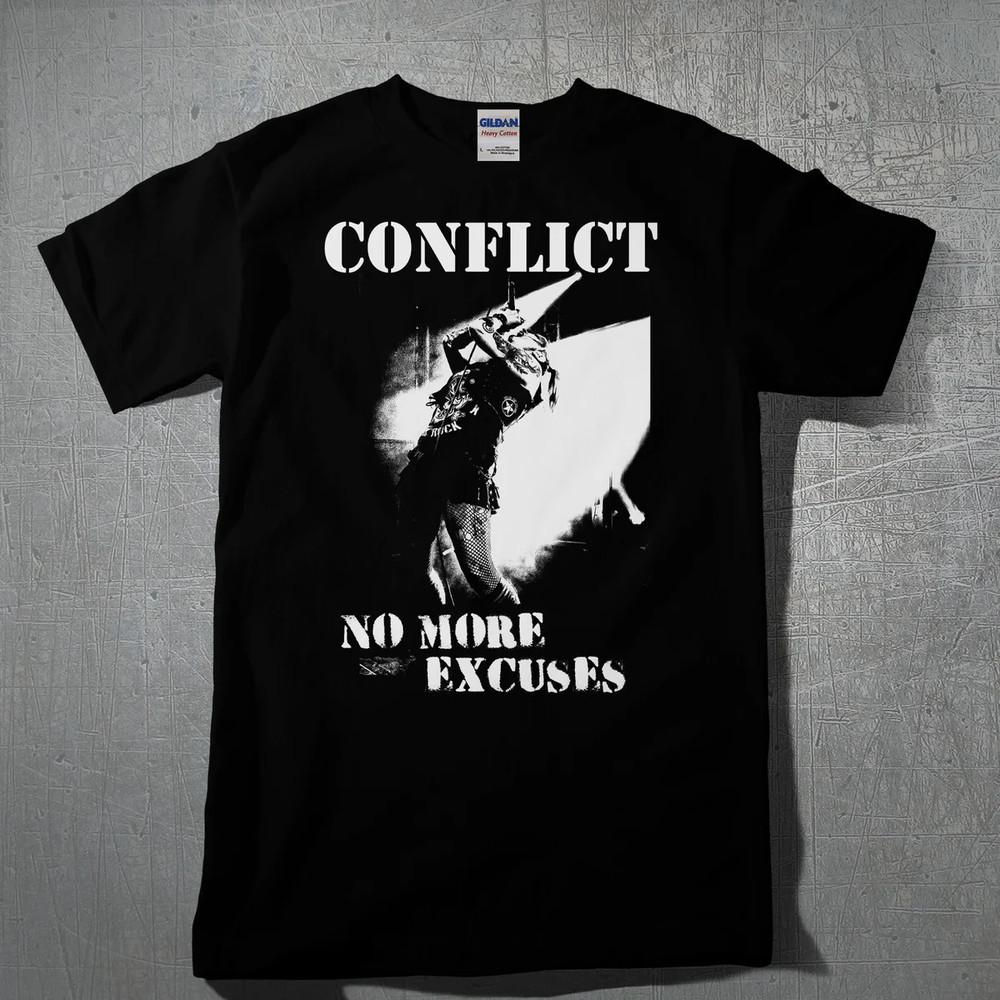 VTG Conflict - No More Excuses T Shirt Short Sleeve All Size S to 5XL EN223 Unisex T-Shirt S