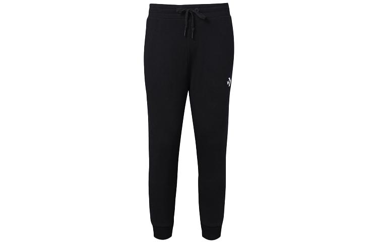 Converse Men's Black Knitted Sweatpants Moderate Cuffed Pants 10007532- A01 Cm