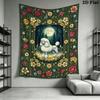Poodle Wall Tapestry Aesthetic Wall Hanging Printed Fabric Blanket Decorative Tapestries for Bedroom Living Room Home Decor