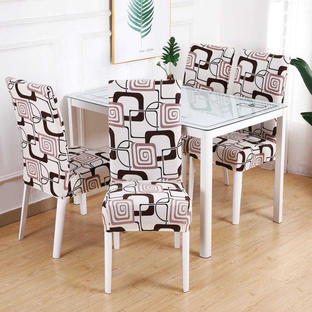 1/2/4/6 Pieces Printed Chair Cover Washable Big Elastic Kitchen Chair Covers Stretch Seat Slipcovers For Dining Room Wedding