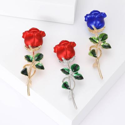 Modische, temperamentvolle, elegante Rosenbrosche, hochwertige Kragennadel für Kleidung mit Zubehör