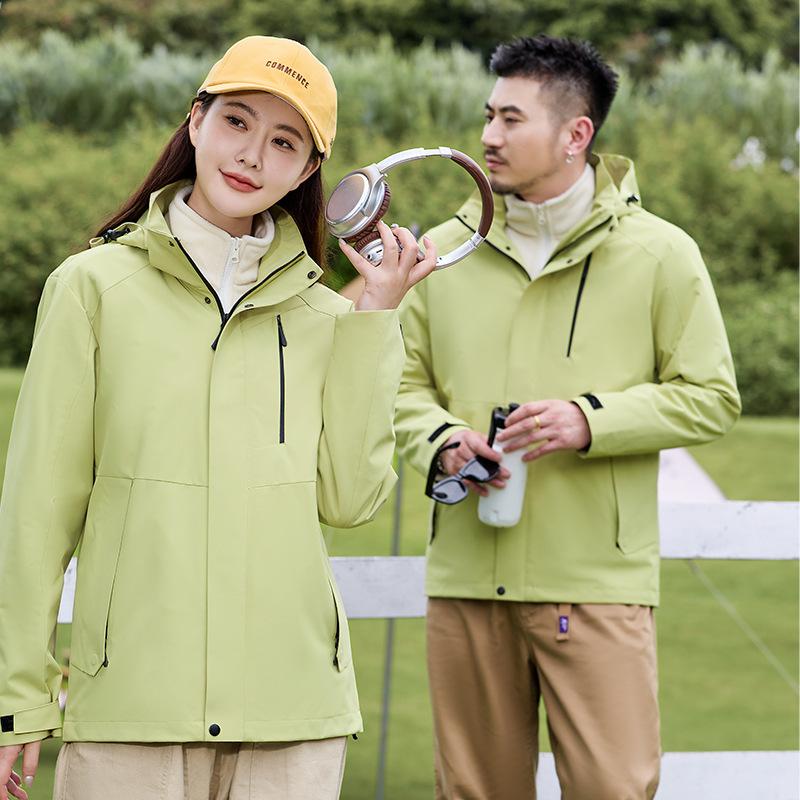 Couple jacket men's and women's three-in-one two-piece set waterproof and breathable hiking warm jacket jacket