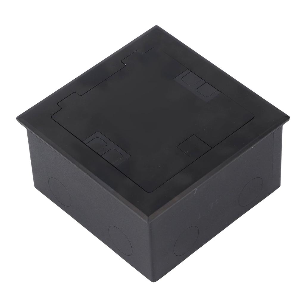 Floor Outlet Black Stainless Steel 16A 3 Prong Universal 2 Holes USB and Computer Port Recessed Floo