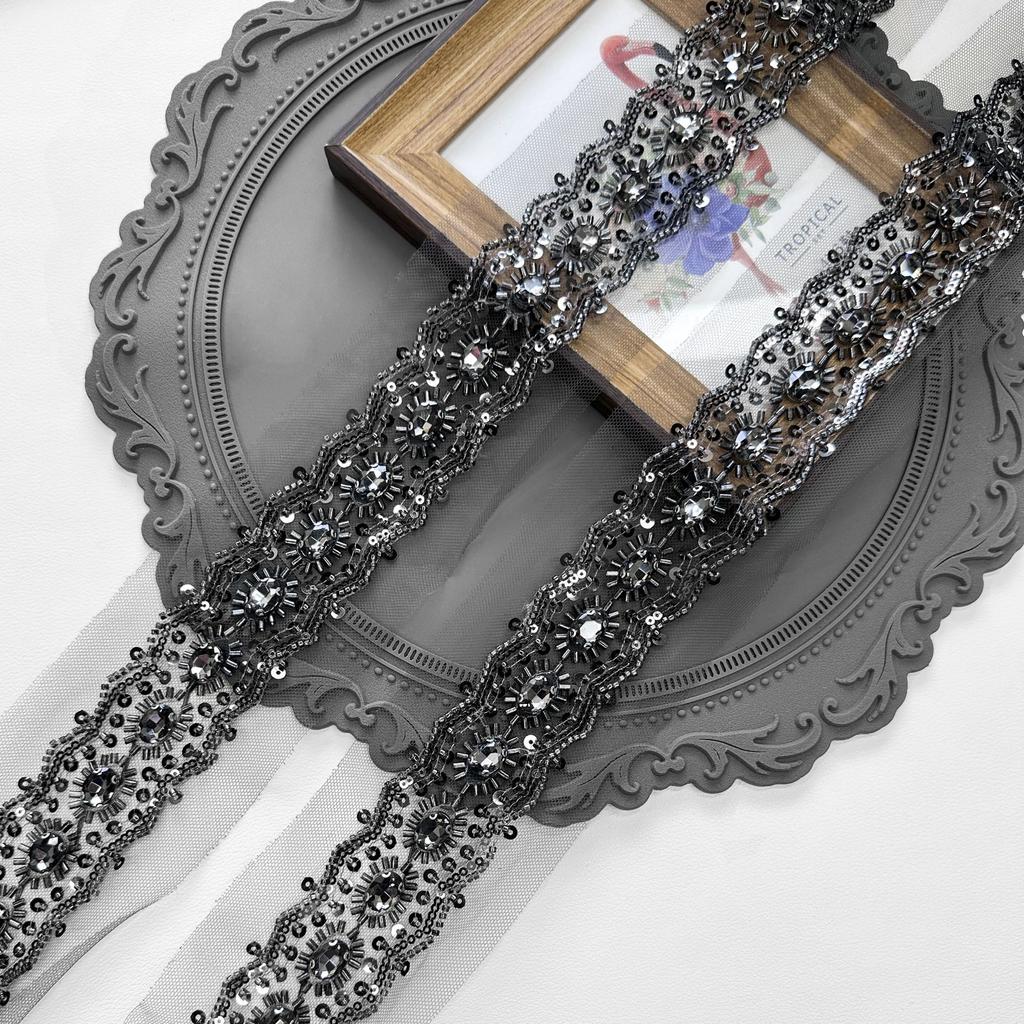 White Glass Rhinestone Lace Diy Clothing Jacket Women'S Bag Sweater Hand-Sewn Patch Decorative Accessories