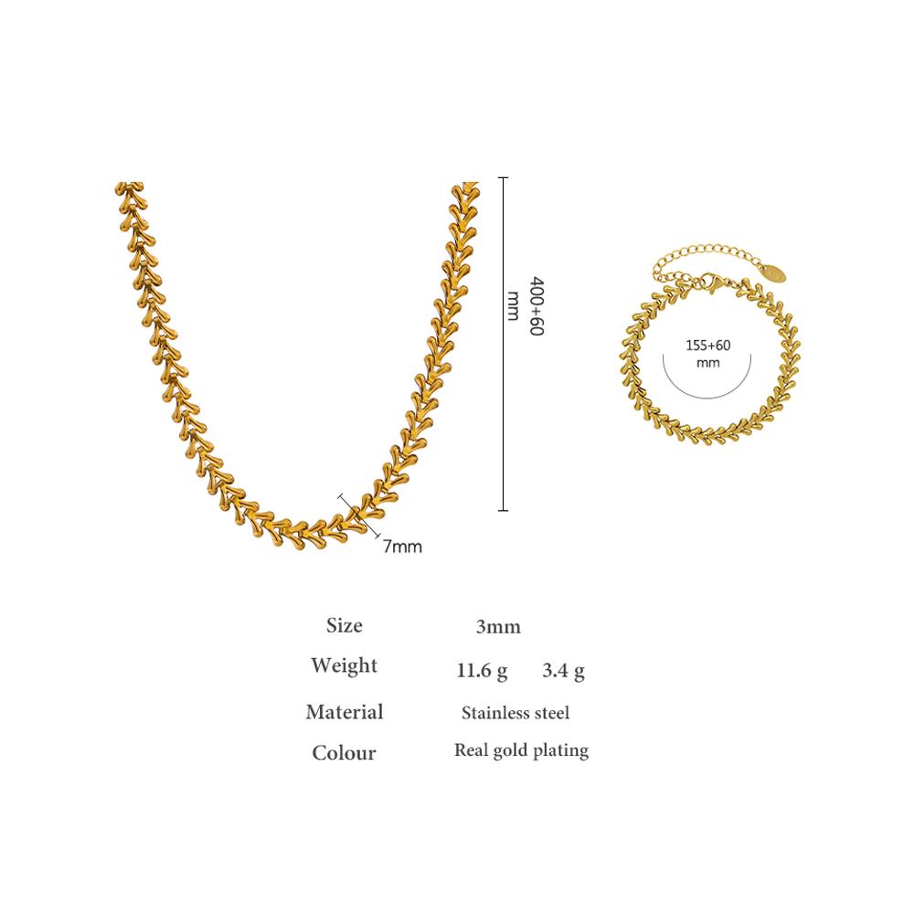 Yhpup Stainless Steel Leaf Necklace Minimalist Metal Texture Women Collar Necklace joyería acero inoxidable mujer Party Gift