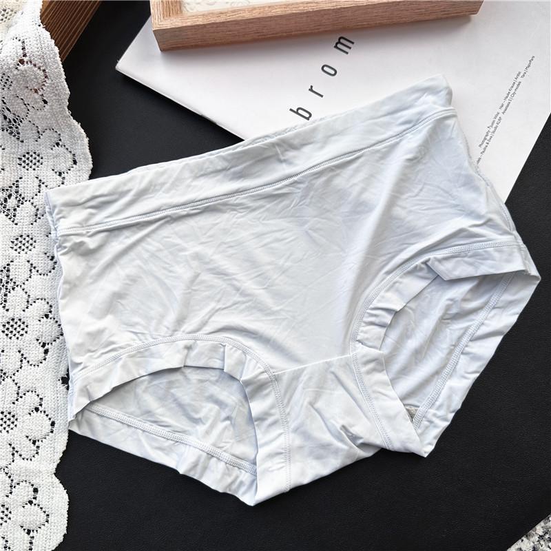 9908 Mid-Waist Ice Silk Women's Underwear - Solid Colors