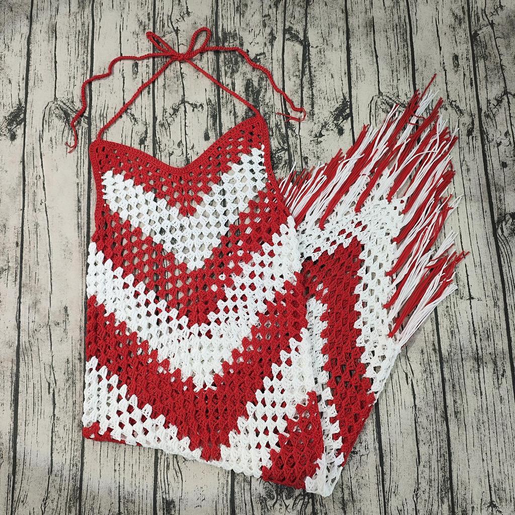 Handmade Crochet Beach Wedding Dress & Swimsuit Cover-up