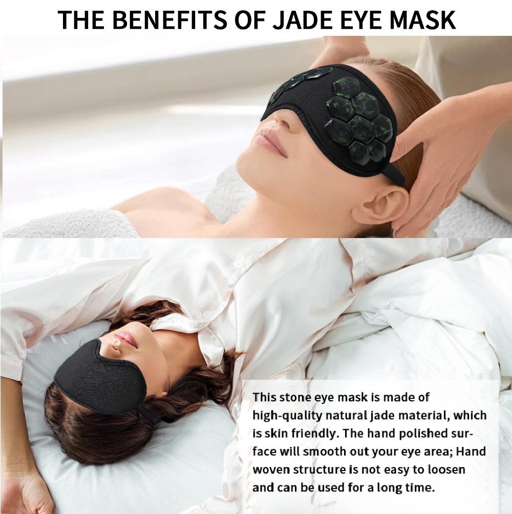 JADE EYE MASK  Natural Stone Eye Care | Reduce Dark Circles & Puffiness | Cool & Warm Use