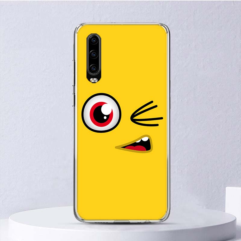 

Мягкий чехол с забавным лицом для Huawei P30 Lite P40 P20 P10 P50 Pro, чехол для телефона Mate 20 30 40 10 P30Lite, чехол-корпус Huawei Mate 20 Pro