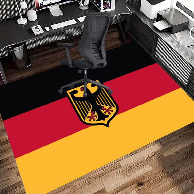 Vintage Deutschland Flagge Bundesadler Wappen Druck Bereichsteppich Deutsches Nationalsymbol Rutschfeste Rechteckige Bodenmatte Spielzimmer Heimdeko Teppich