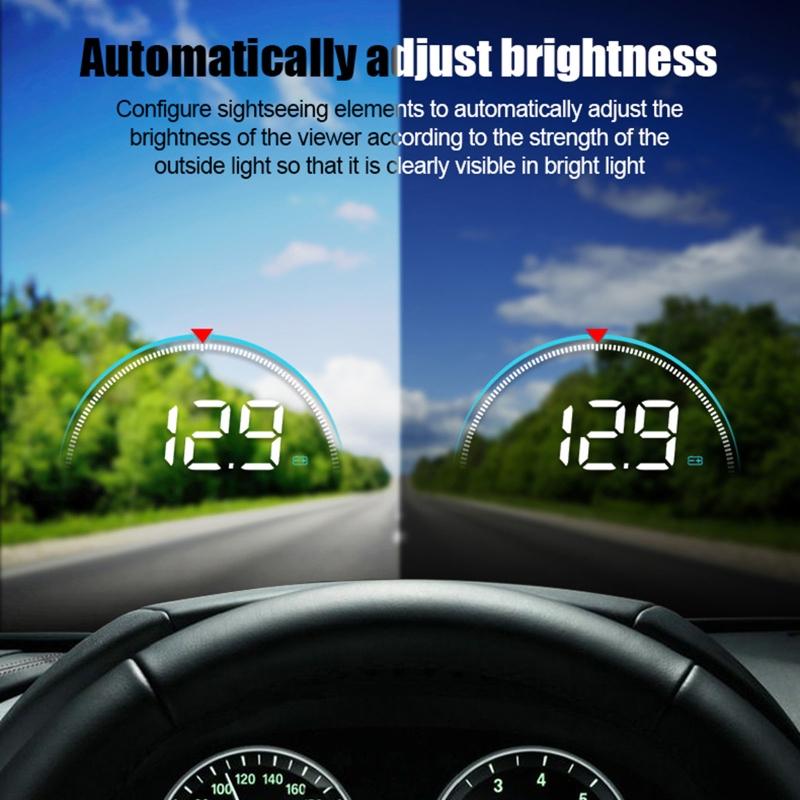 Car HUD Head-Up Display Car-Styling Overspeed Warning Projector for Safe Driving