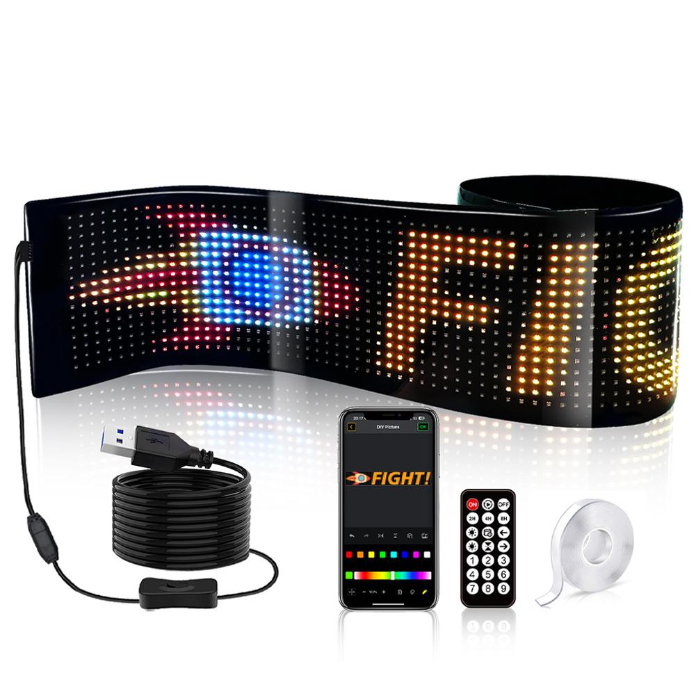 Bluetooth Car Windshield Plus LED Display Screen RGB LED Module Sign Matrix Pixel Panel Scrolling Signboard Advertising Light