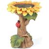 VogeltränkeSockel Made of Polyresin, Sunflower Gifts, Handmade for Garden, Outdoor Area, Bird Bath Fountain, Garden Decoration 25-26s