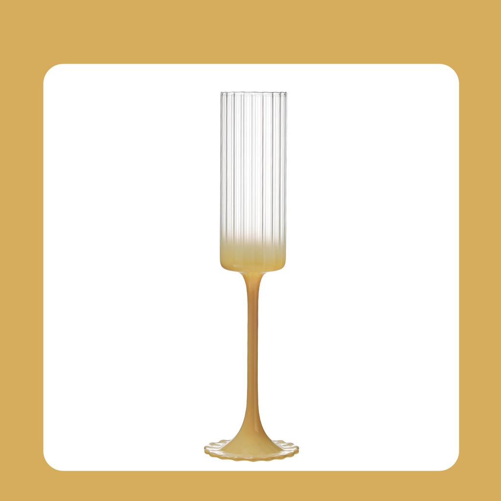 Multicolor Champagne Flute Tall Glass Light Drinking Glass Sparkling Wine Glass Glass Cup Sweet Wine Glass Housewarming Gif