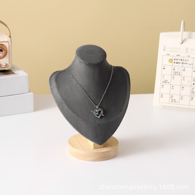 Stojan na portrétní náhrdelník z masivního dřeva přívěsek na náhrdelník přívěsek forma na krk stojan na vystavení šperky