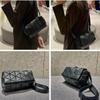 Women's Geometric Diamond Pattern Round Crossbody & Waist Bag