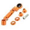 MAKUMINORS General Purpose Reservoir Tank Stay, Aluminum, Anodized Master Cylinder, Reserve Tank, Hydraulic, Brake, Clutch, Shaving, Orange Orange