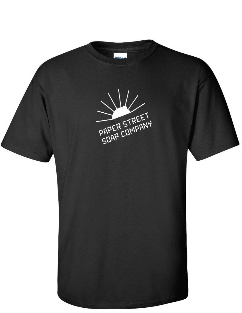 

Paper Street Soap Company Logo Fight Club T-Shirt Tyler Black Tee Shirt S-5XL 2XL