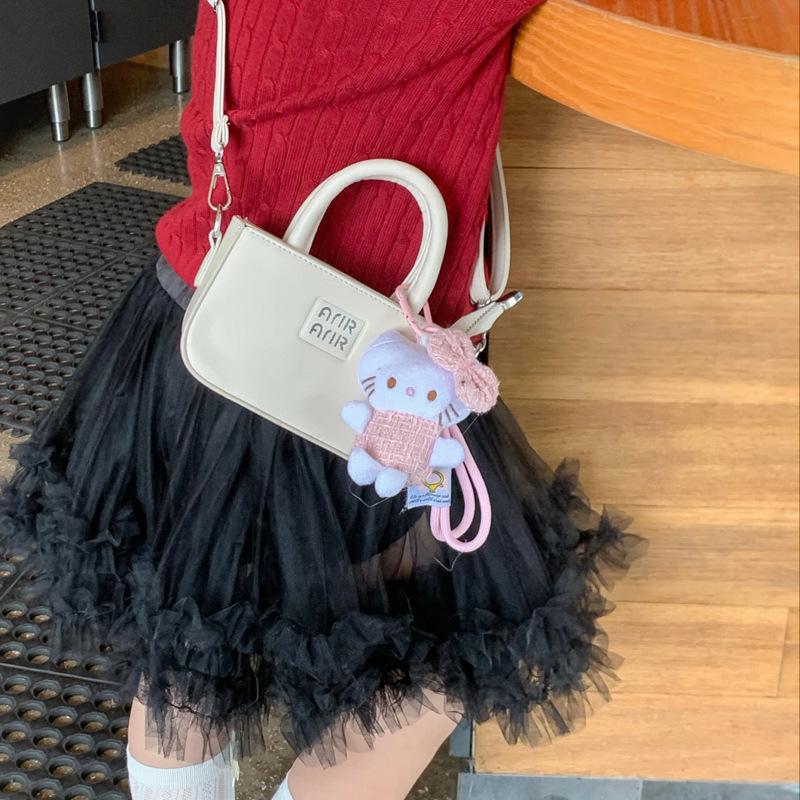 Miu Miu Girls' Retro Mini Crossbody Shoulder Bag with Lipstick Holder In Zhang Yuanying Style.