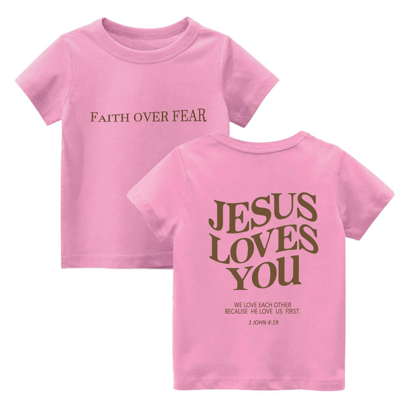 

Футболки для малышей, девочек и мальчиков, детские футболки с короткими рукавами и принтом для мальчиков и девочек 110 розовый