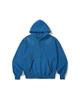 Garment Dyed Button Hoodie / Pigment Blue