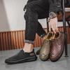 Fashion Handmade Mens Casual Shoes Soft Bottom Non-Slip Outdoor Mens Loafers Classic Vintage Design Walking Shoes Male Plus Size 38-46