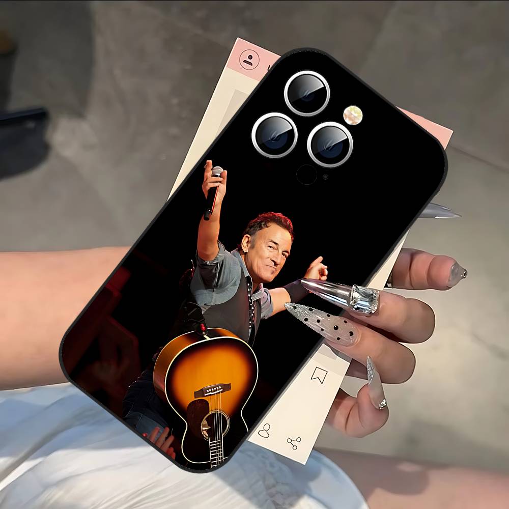Guitarist R-Bruce Springsteen Phone Case Black Phone Case That Fits For IPhone 17,16,15,11,13,14 Pro Max,Plus,X,Xr,Xs Max,13Mini
