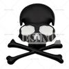 1 Stück Auto Styling Lustiger Totenkopf 3D Metall Chrom Zinklegierung Klebendes Emblem Auto Karosserie Kofferraum Kotflügel Abzeichen Aufkleber Decal Auto Zubehör