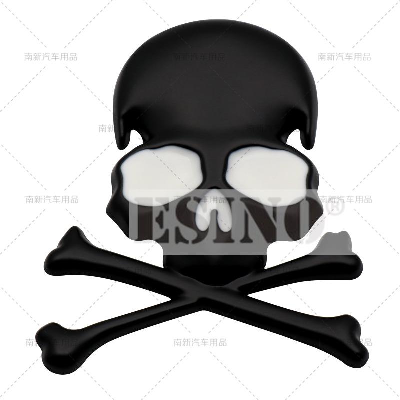 

1Pc Car Styling Funny Skull 3D Metal Chrome Zinc Alloy Adhesive Emblem Car Body Trunk Fender Badge Sticker Decal Auto Accessory