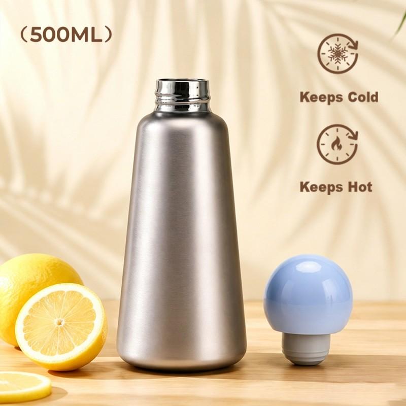 Stainless Steel Vacuum Insulated Travel Mug 500ml Double Wall Cup Students Outdoor Sports Hot Cold Retention