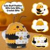 Hand Knitted Positive Energy Bee Plush Decor Keychains Home Decorations Mini Figurine Gift For Car Or Bag