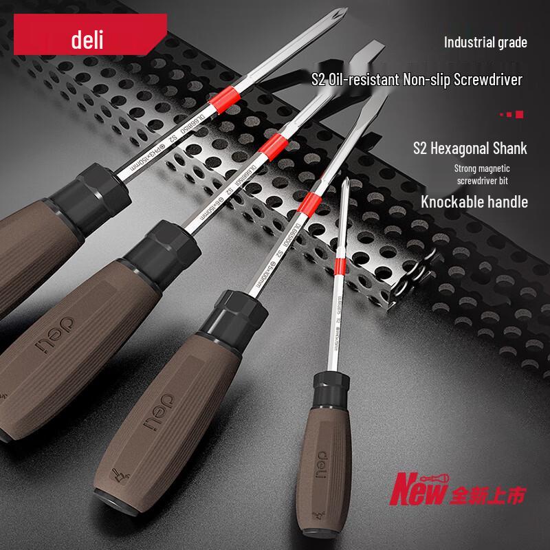 Deli Industrial-Grade Anti-Slip Striking Screwdriver