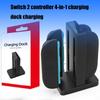 Type C Charging Station 4-Docking Port for NS2 Controllers Fast Charging Safety Protections Compact Design
