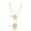 Chic Pendant Necklace with Smooth Waterdrop Charm Personalized Waterdrop Pendant Neck Jewelry Modern Neckchain Adornment