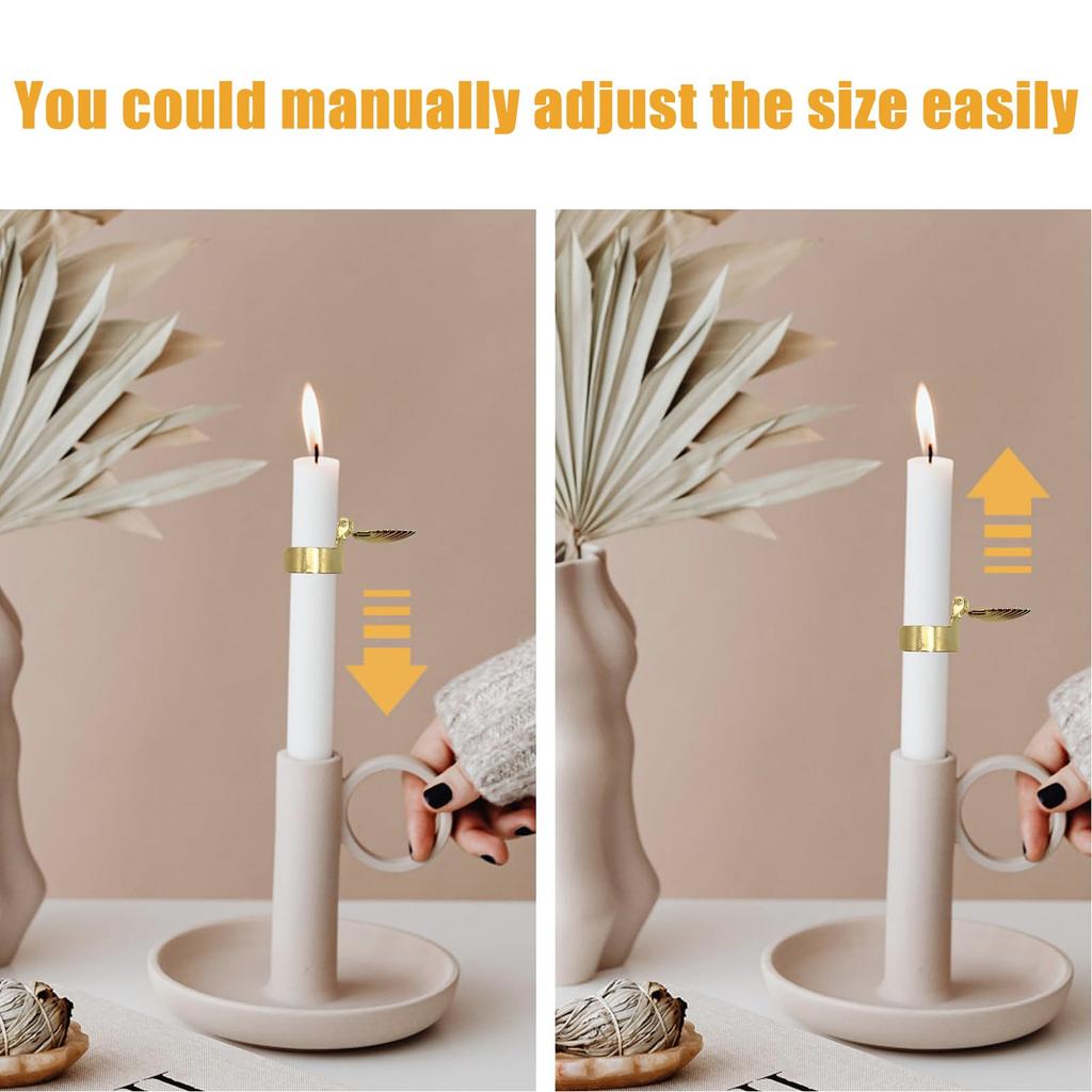ZK40 4Pcs Candle Snuffer Candle Extinguisher Metal Shell Pattern Automatic Candle Stopper for Candle Extinguishing Silver